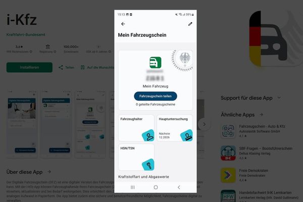 Bild: NN-Screenshot von Google-Store - Die i-kfz-App steht nun im App-Store zur Verfügung Die i-kfz-App steht nun im App-Store zur Verfügung